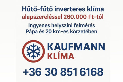 Ingyenes helyszínfelmérés Pápa